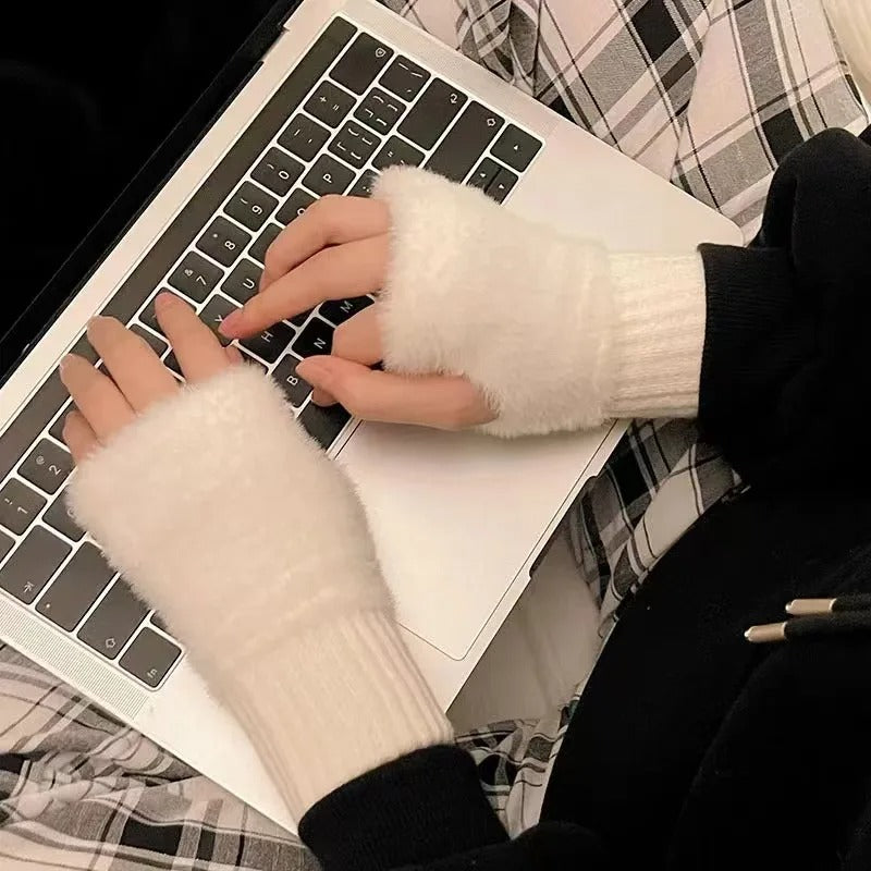 Halvfinger Fleecehandsker