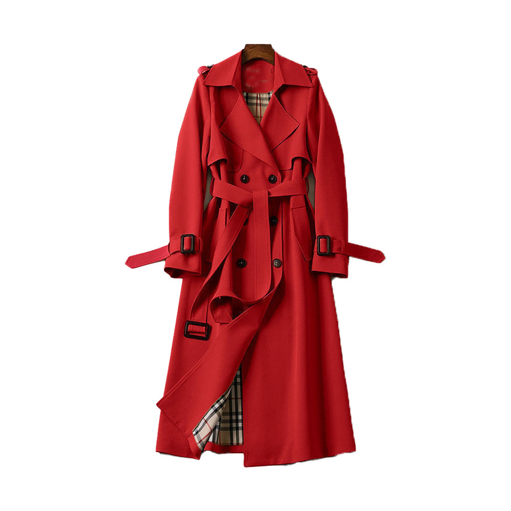 Dame Trench Coat Dobbelt Række Knapper 6