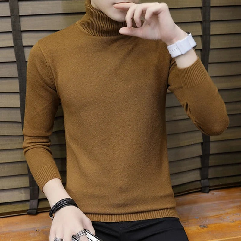 Smal rullekravesweater til mænd
