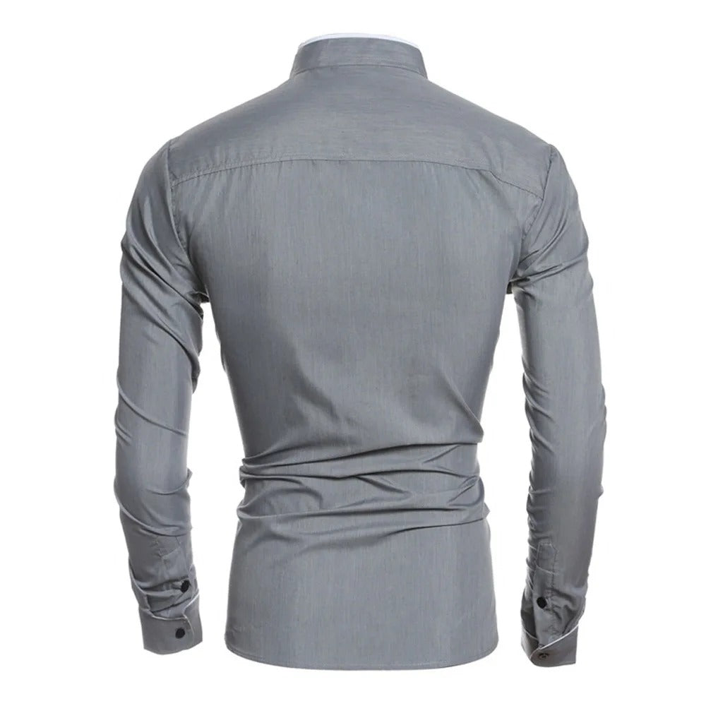 Slim Fit langærmet bluse til mænd
