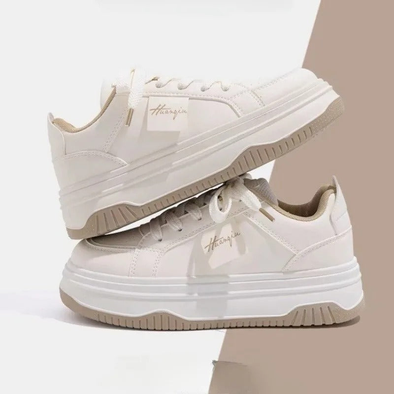 Hvide chunky sneakers til kvinder