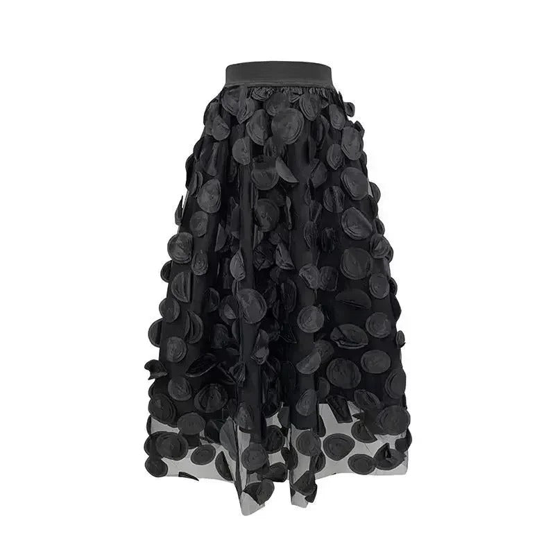 3D Polka Dot Tulle Mesh Skirt til kvinder