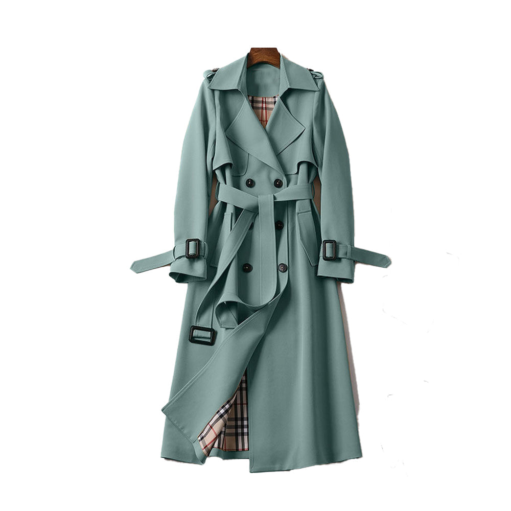 Dame Trench Coat Dobbelt Række Knapper 5
