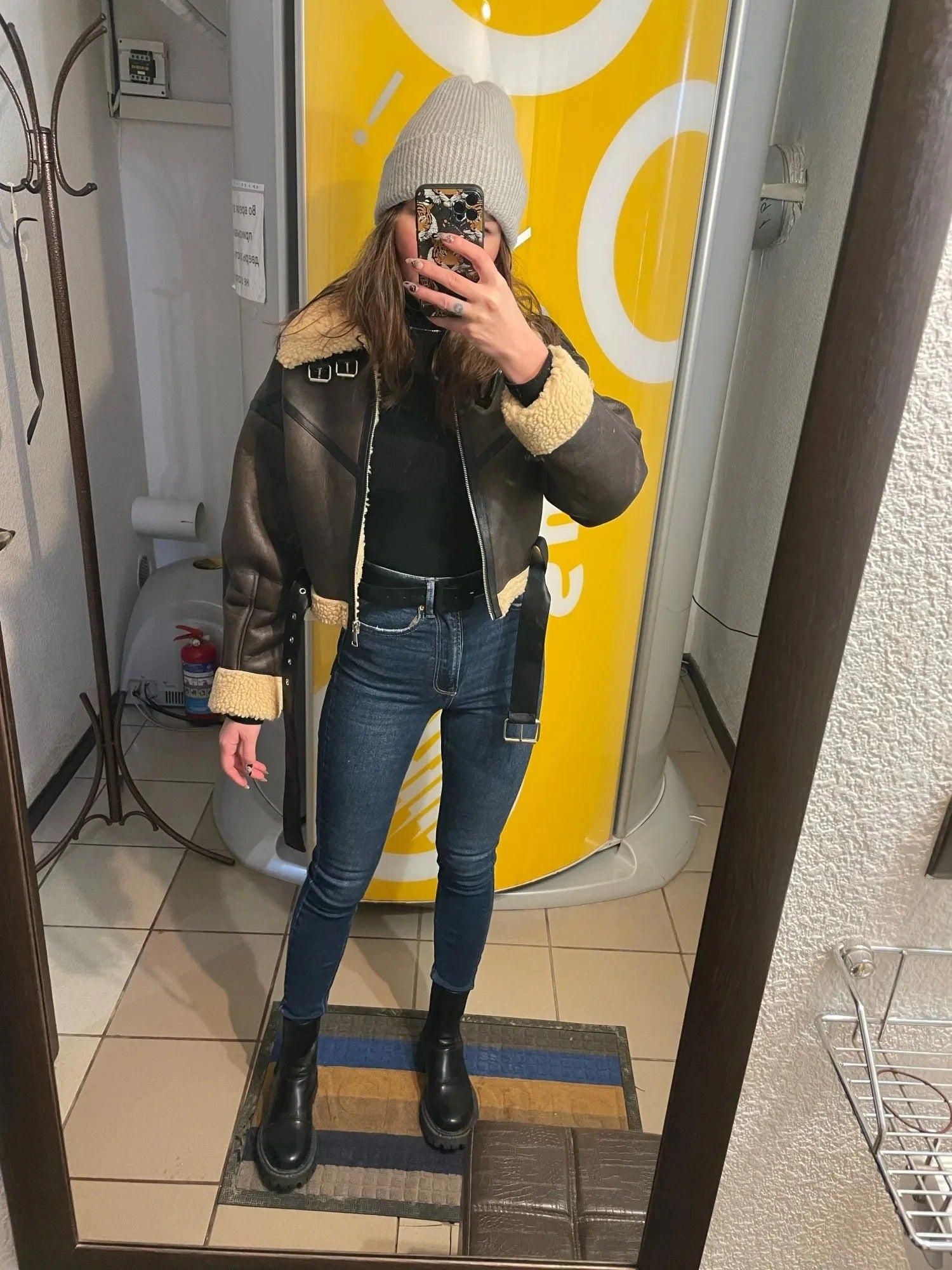 Vintage bæltejakke til kvinder