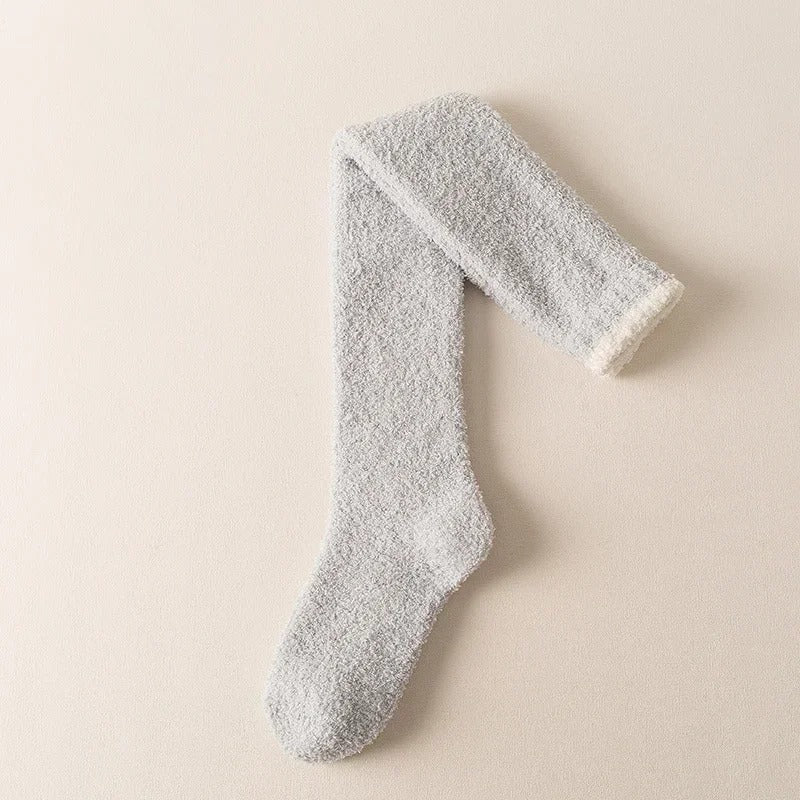 Coral Fleece Over-knæ høje sokker