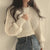Løs vintage-strikket sweater til kvinder