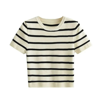 Cropped strik-sweater til kvinder
