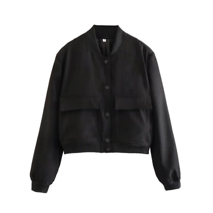 Cropped bomberjakke til kvinder