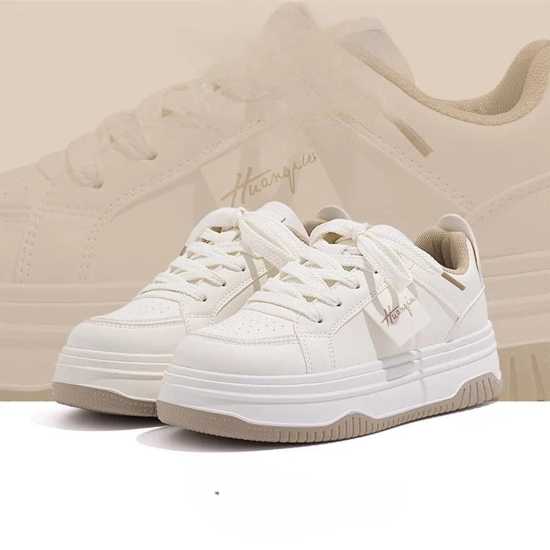 Hvide chunky sneakers til kvinder