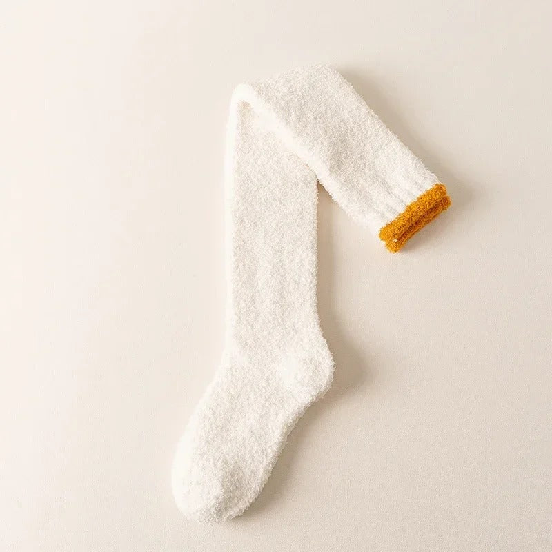 Coral Fleece Over-knæ høje sokker