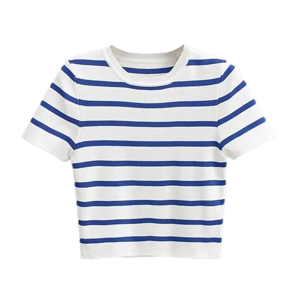 Cropped strik-sweater til kvinder