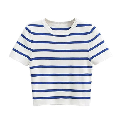 Cropped strik-sweater til kvinder