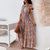 Vintage Boho Print Halter Dress til kvinder