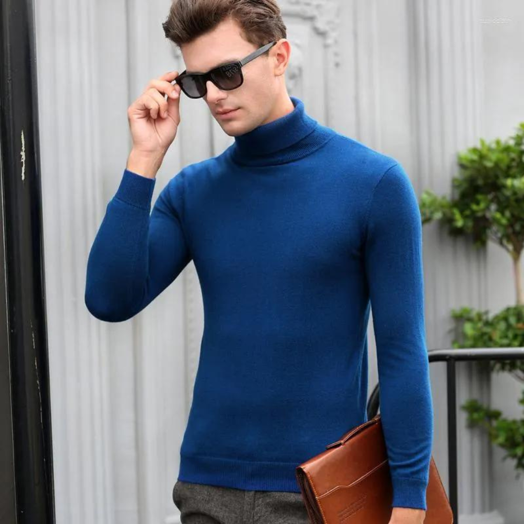 Smal rullekravesweater til mænd
