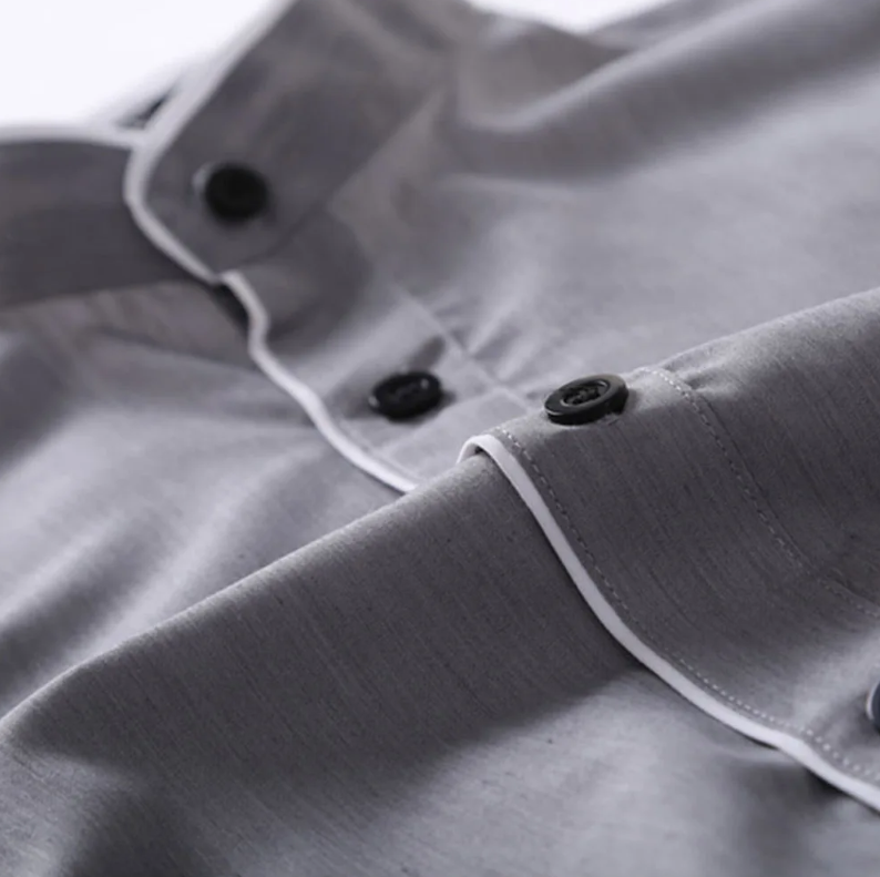 Slim Fit langærmet bluse til mænd