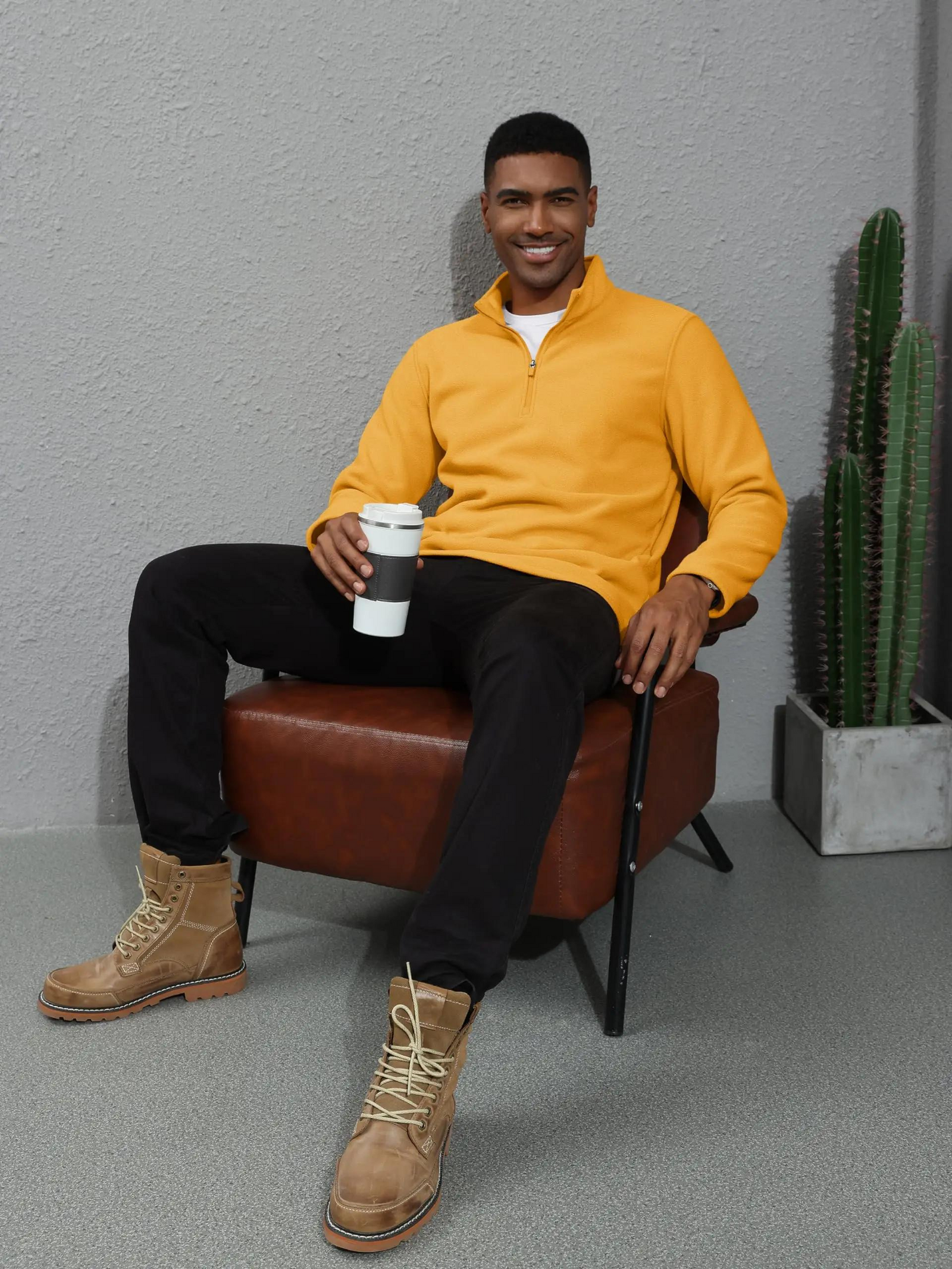 Quarter-Zip-pullover til mænd