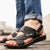 Mænds Sandaler Ergonomisk Læder Design med Komfortabel Fodseng-4