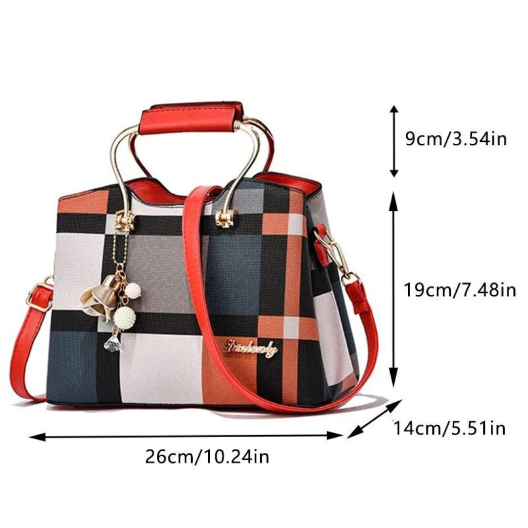 Kvinders plaidmønster crossbody taske