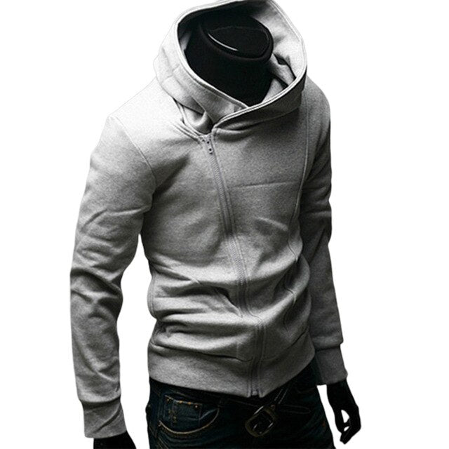 Herre Sweatshirt Lynlås 100% Bomuld Moderne Design-2
