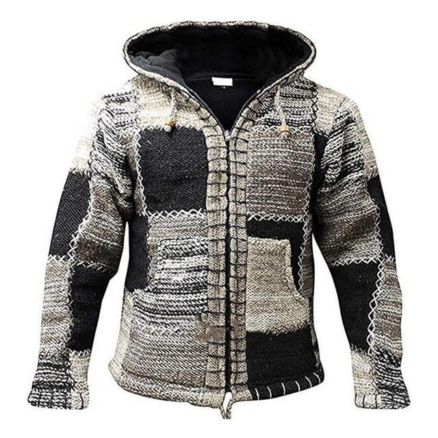 Herre Cardigan Stilfuld Uld | Cardigan til Mænd | Herre Striktrøje-1