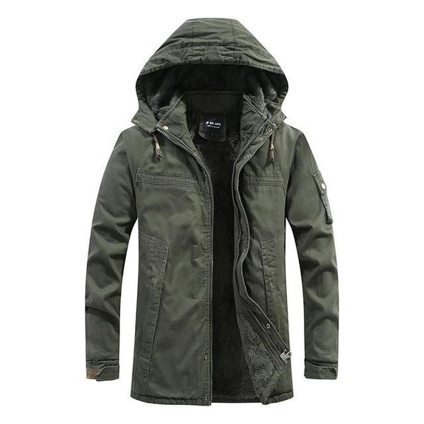 Herre Vinterjakke Modern Polyester Komfortabel Design-1