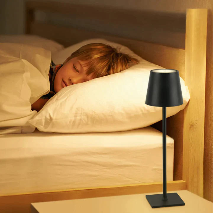 Kabelløs Bordlampe Hvid Elegant Aluminium LED-3