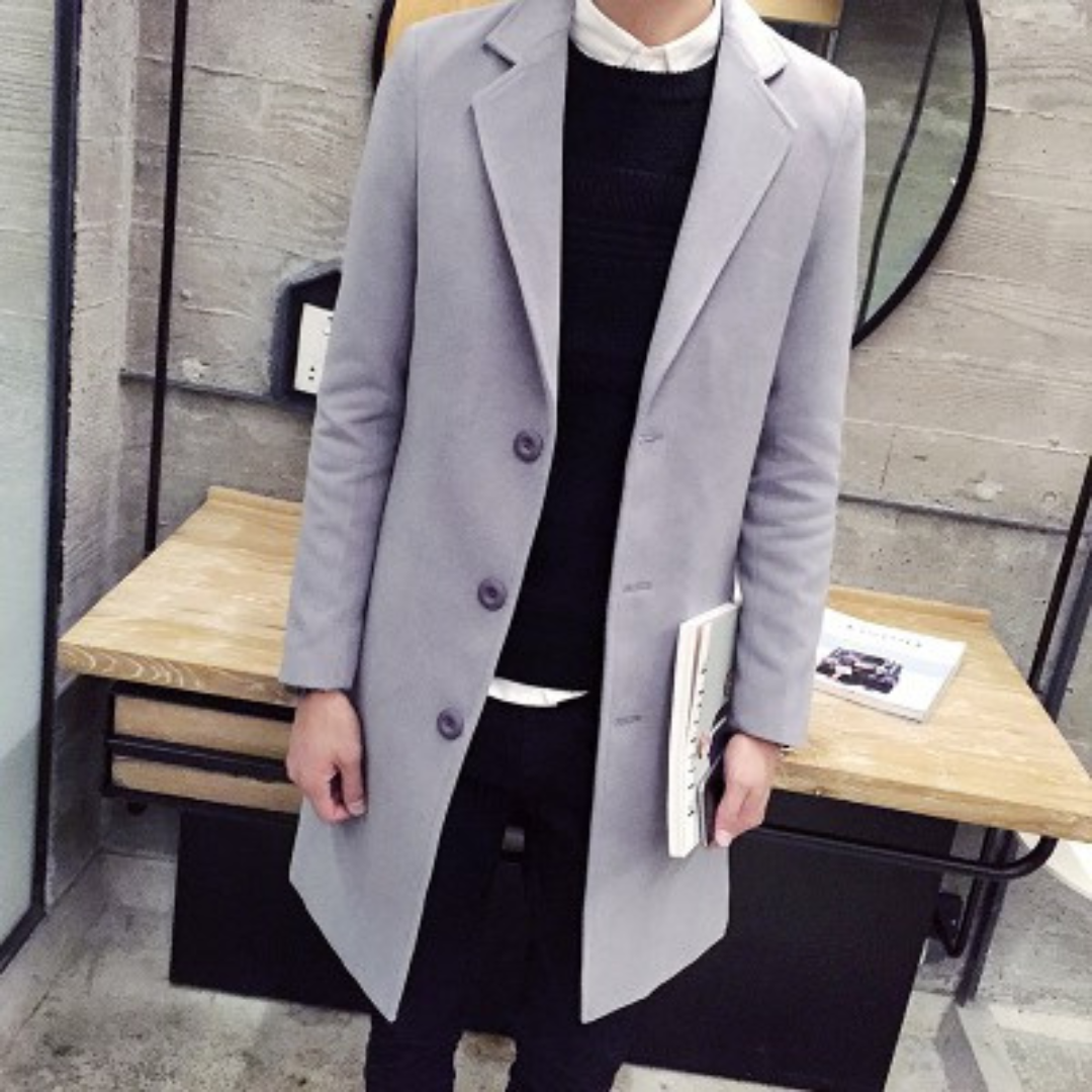 Slim Fit Windbreaker Trench Coat til mænd
