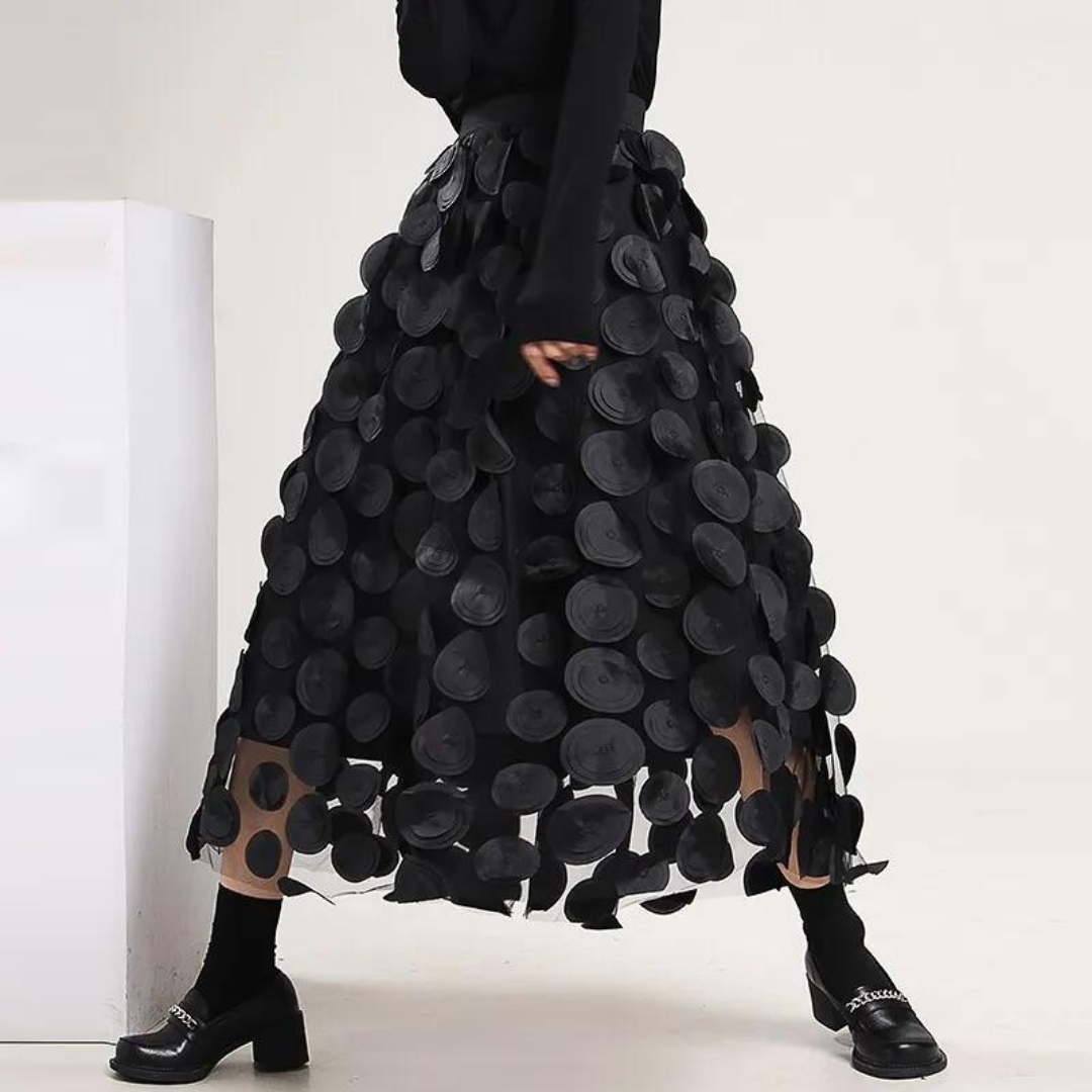 3D Polka Dot Tulle Mesh Skirt til kvinder