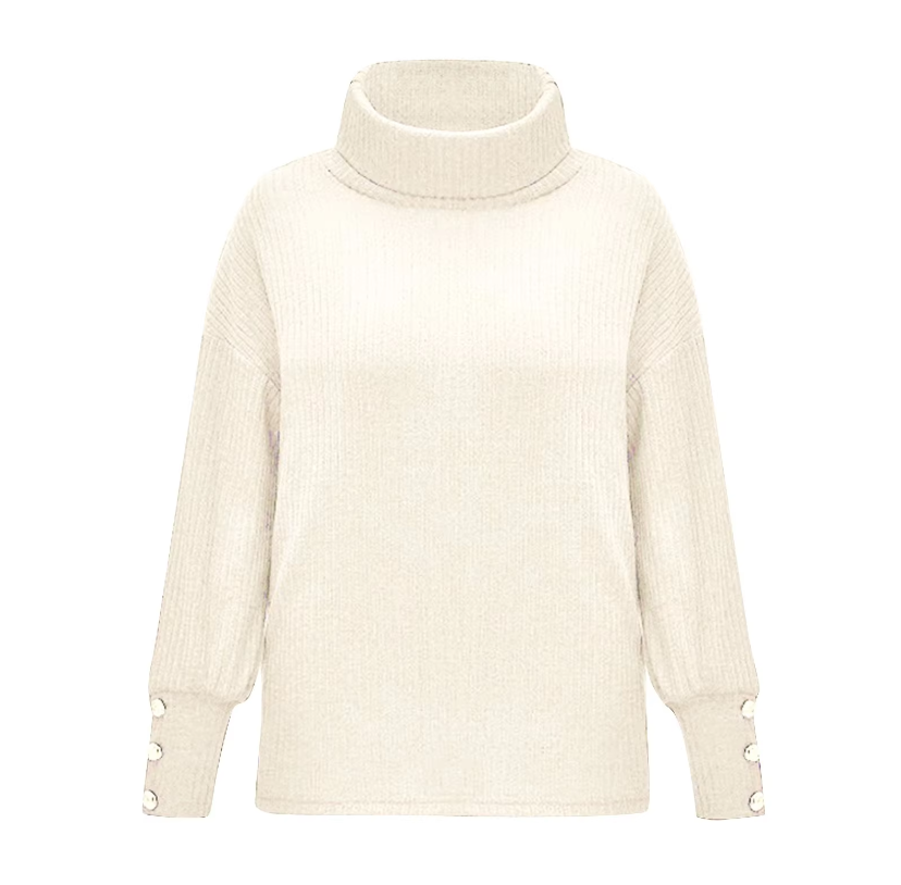 Vintage rullekravesweater til kvinder