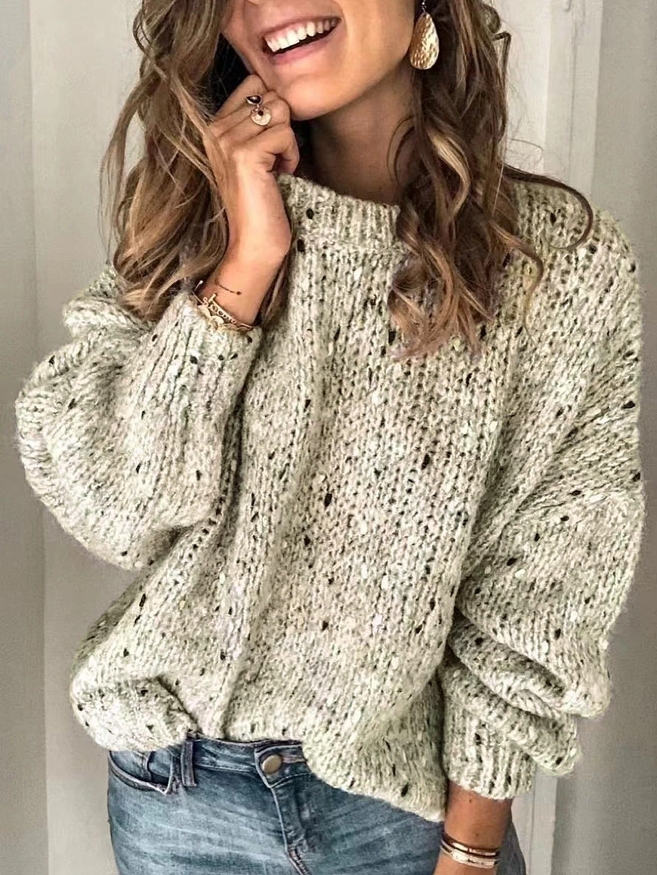 Damestrik Drop Shoulder Sweater