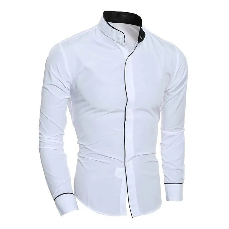 Slim Fit langærmet bluse til mænd