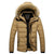 Herre fleece pelsdun bomuldsparka