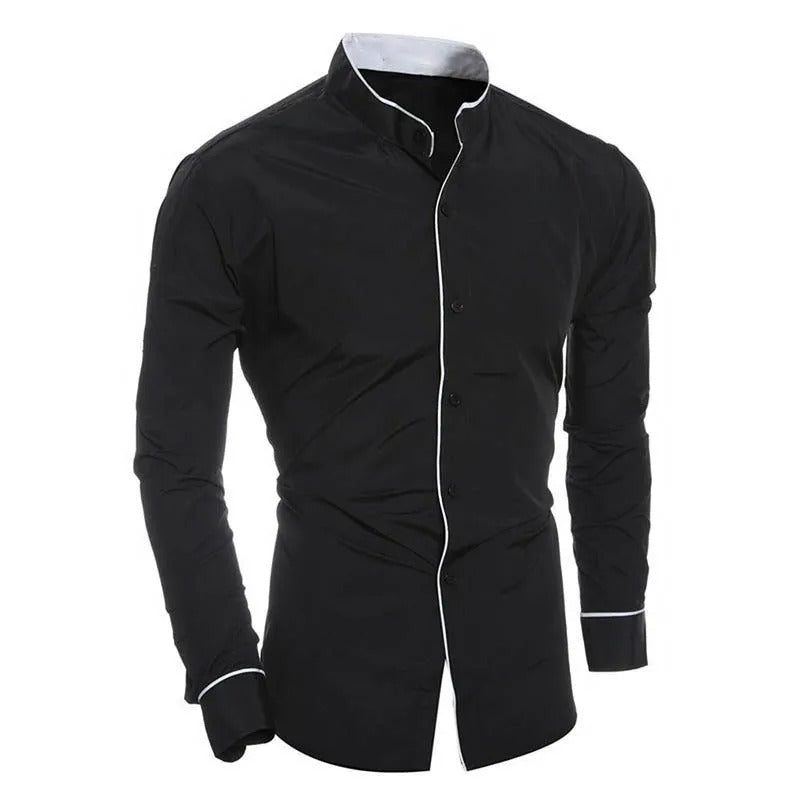 Slim Fit langærmet bluse til mænd