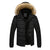 Herre fleece pelsdun bomuldsparka
