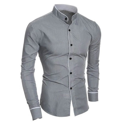 Slim Fit langærmet bluse til mænd