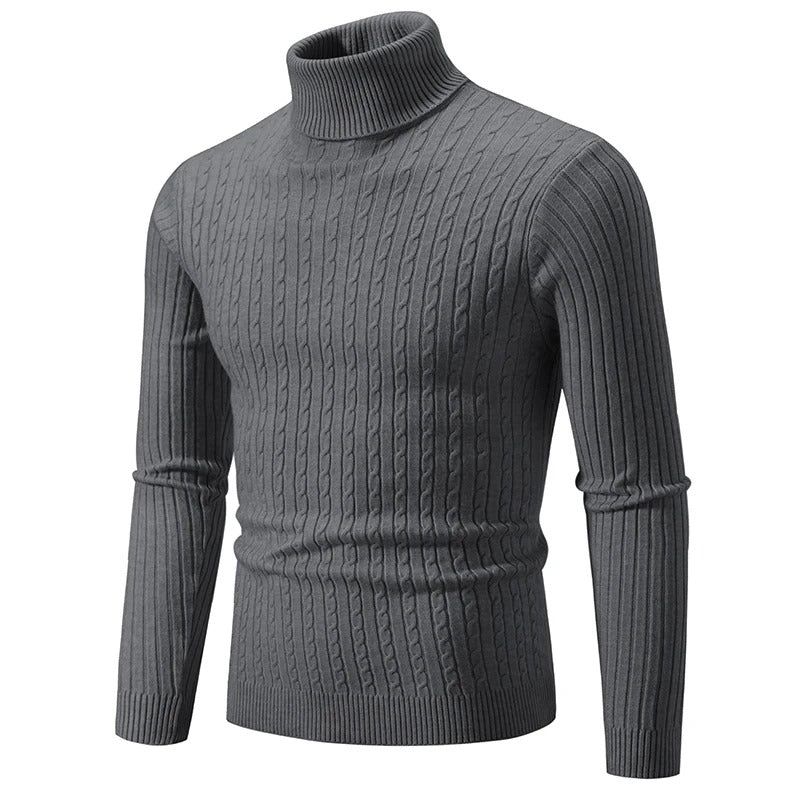 Herre sweater med høj hals