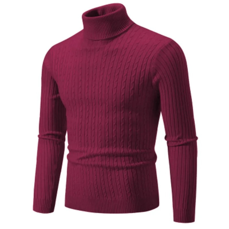 Herre sweater med høj hals