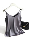 Dame satin silke tanktops