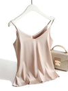 Dame satin silke tanktops