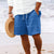 Stribede Jacquard Cord Casual Shorts til mænd
