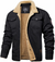 Herre Vinterjakke Armygrøn Sherpa-foret Vandafvisende Robust Design-4