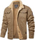 Herre Vinterjakke Armygrøn Sherpa-foret Vandafvisende Robust Design-2