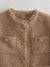 Cropped jakke i tweed til kvinder