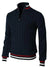 Variant image for Herre Striktrøje Zipper Blødt 100% Bomuld Italiensk Design-26